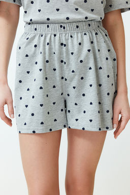 Trendyolmilla Beyaz %100 Pamuklu Puantiyeli ve Kalpli Sortlu Orme Pijama Tak?m? THMSS21PT1485 фото 56