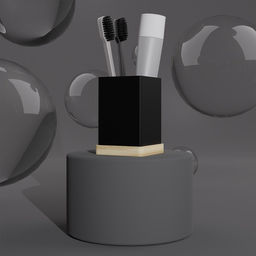 Аксессуары для ванной Агат, 4 предмета: дозатор, мыльница, 2 стакана, чёрные - Simaland фото 12