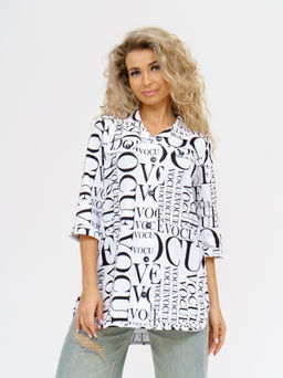 445 Туника "Буквы на белом"