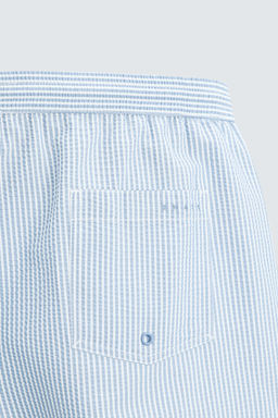 MID-LENGTH SEERSUCKER SWIMMING TRUNKS - Zara фото 4