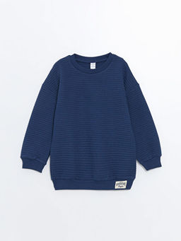 Bisiklet Yaka Basic Erkek Bebek Sweatshirt