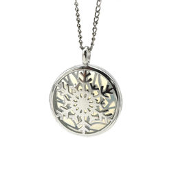 Кулон открывающийся Снежинка 25*25мм с бирюзой - Радуга камня фото 18