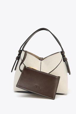 CONTRAST CANVAS MINI TOTE BAG - Zara фото 10