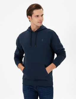 Мужской темно-синий базовый свитшот Неожиданная скидка в корзине