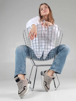 Кроссовки 150.maskgr. каменный замша/Мех