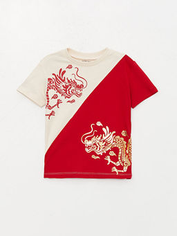 Bisiklet Yaka Bask?l? Erkek Bebek Ti??rt