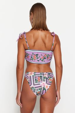 Cicek Desenli V Kesim Normal Paca Bikini Alt? TBESS23BA00220 - Trendyolmilla фото 6