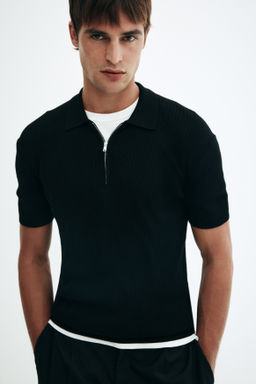Polo con media cremallera Slim Fit - H&m фото 6
