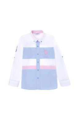 U. S. Polo Assn Синяя рубашка с длинным рукавом для мальчика