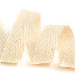 Лента-тесьма 10мм киперная 2,5г хлопок TBY.CT цв.F100 суровый уп.50м