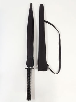 Зонт - трость полуавтоматический «Катана», эпонж, 16 спиц, R=51/60 см, d=102 см, чёрный