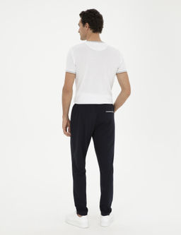 Темно-синие спортивные штаны узкого кроя - Cacharel фото 4