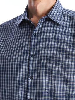 Regular Fit Uzun Kollu Ekose Gabardin Erkek G?mlek