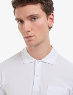 Beyaz Regular Fit %100 Pamuk K_vr_lmaz Polo Yaka Basic Ti__rt