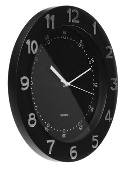 Часы настенные интерьерные, бесшумные, плавный ход, d=32 см, внутренний d=23.7 см, чёрные
