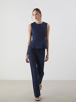 Bisiklet Yaka Kad?n Jean Bluz