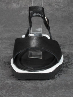 08-PED56-2 BLACK Босоножки женские (натуральная кожа)