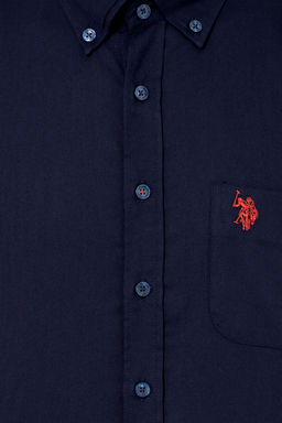 U. S. Polo Assn Мужская темно-синяя рубашка с коротким рукавом - U.s. polo assn фото 12