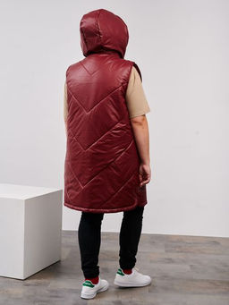 Жилет демисезонный Хлоя бордо - Yollochka фото 11