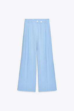 WIDE-LEG DARTED TROUSERS - Zara фото 4