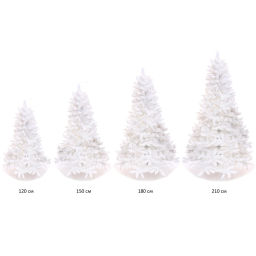 Ёлка "Звон вьюги" 180 см, ПВХ (786 веток), белый иней, Белый