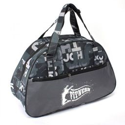 Сумка дорожная Дизайн-Фитнес (большой) -Fitness, 1отд, 1внеш карм, серый (символика) 175543