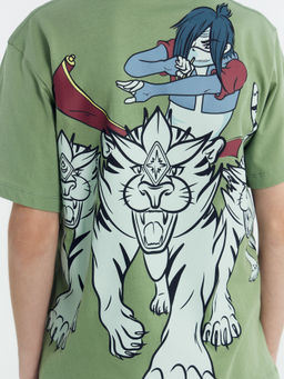 Футболка для мальчиков зеленая с печатью - Mark formelle фото 4