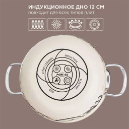 Кастрюля эмалированная со стеклянной крышкой, Парижские коты 2.0 л, 18*11 см 915-151 - Арти-м фото 9