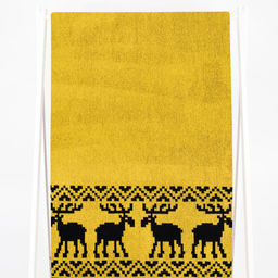 Полотенце махровое 6с102.411ж1 Оленики(т.желтый) 67х150см