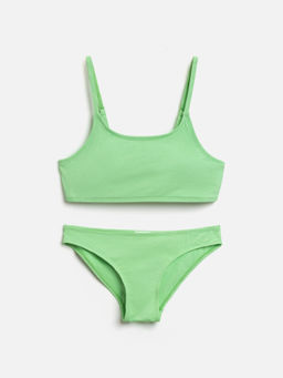 ACOOLA /  Костюм купальный детский для девочек Senzza салатовый  фото 3