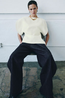 PUFF SLEEVE TOP ZW COLLECTION - Zara фото 5