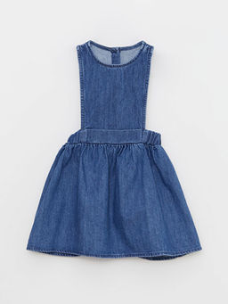Bisiklet Yaka Basic K?z Bebek Jean Elbise