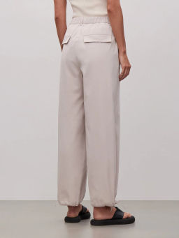 Брюки на завязках снизу, D374/terra