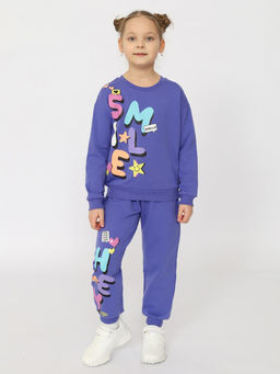 CRB wear/CSKG 90238-44-395 Комплект для девочки (джемпер, брюки),фиолетовый/Ex.Cherubino