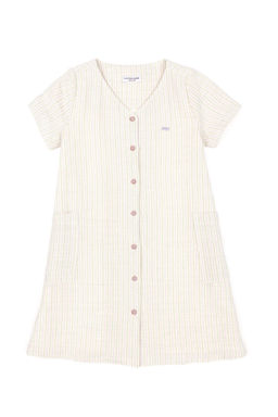 Кремовое тканое платье для девочки