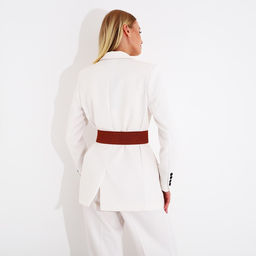 Ремень женский, ширина 6 см, на резинке, пряжка металл, цвет рыжий - Simaland фото 6