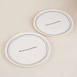 Тарелки SL Home Милый дом, d=27 см, набор 2 шт., фарфор, белые