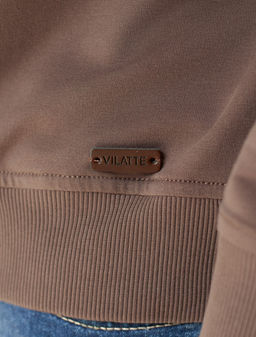 Джемпер Vilatte U49.067 хлопок с полиуретаном кофейный фото 6