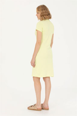 Женское светло-желтое трикотажное платье - U.s. polo assn фото 12