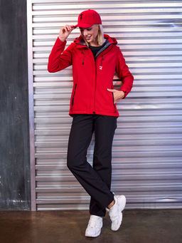 Женская мембранная куртка виндстоппер на флисе Azimuth Сияние 124/23983_711 Красный  фото 25