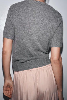 100% WOOL SHORT SLEEVE TOP - Zara фото 14