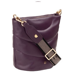 Итальянская женская кожаная сумка DuDu серии Barbara S | темно-фиолетовый