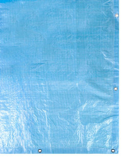 Тент защитный, 3×5 м, плотность 75 г/м², УФ, люверсы шаг 1 м, голубой