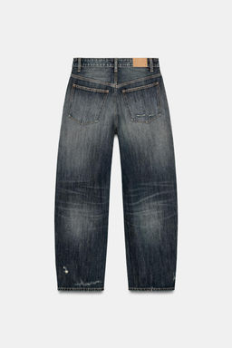JEANS TRF BAGGY BALLOON TIRO MEDIO / Azul - Zara фото 8