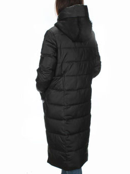 C1076 BLACK Пальто зимнее женское (200 гр. холлофайбер) - Fashion фото 4