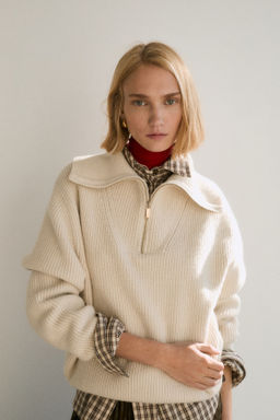 Jersey en punto de canal? con media cremallera - H&m фото 3