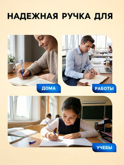 Цена за 12 шт. УЦЕНКА Ручка шариковая, автоматическая, 0.7 мм, синяя, корпус прозрачный с резиновым держателем