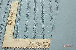 Теплый хлопок Зимнее очарование цв.св.голубой мох, ш.1.48м, хлопок-100%, 160гр/м.кв - Купава фото 4