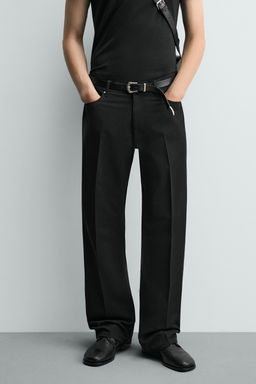 PANTAL?N FLARE FIT ESTRUCTURA / Negro - Zara фото 2