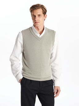 Standart Kal?p V Yaka Erkek Triko S?veter